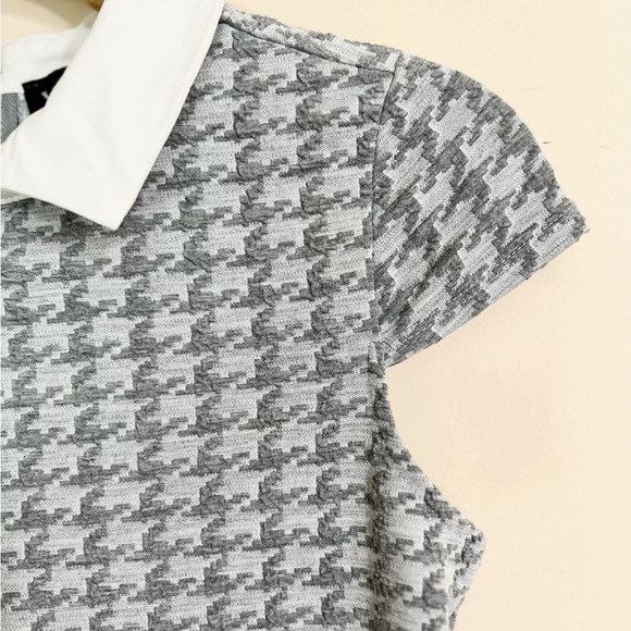 VENUS Women's Collared Cap Sleeve Houndstooth Bodycon Office Siren Dress Size 4‎ - Picture 8 of 13